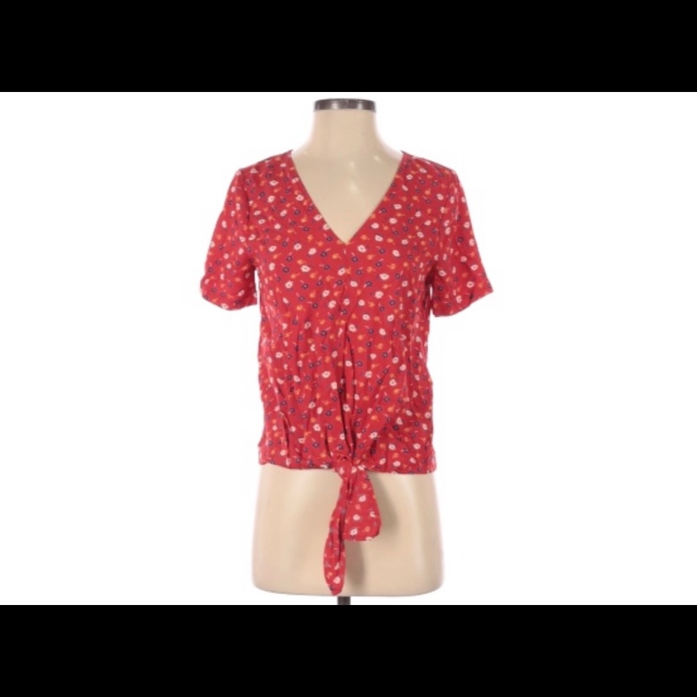 Madewell Red Floral Shirt